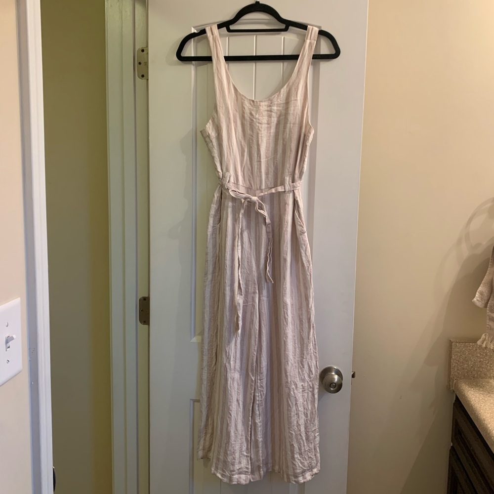 Neutral Striped Jumpsuit